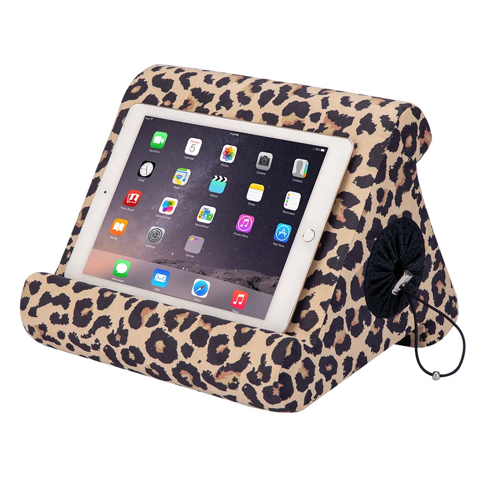 Flippy Cubby - Tablet Pillow Stand and iPad Holder for Lap, Desk and Bed - Multi-Angle with Storage - Compatible with Kindle, Fire, Books iPad Pro 12.9, 10.9, 10.2, Air, Mini, Samsung Galaxy