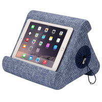 Thumbnail for Flippy Cubby - Tablet Pillow Stand and iPad Holder for Lap, Desk and Bed - Multi-Angle with Storage - Compatible with Kindle, Fire, Books iPad Pro 12.9, 10.9, 10.2, Air, Mini, Samsung Galaxy