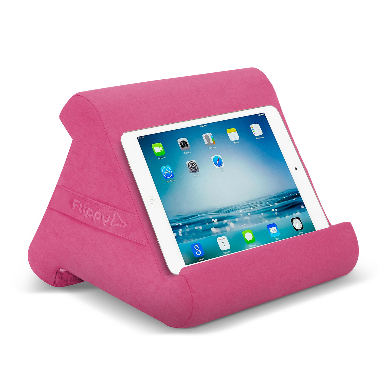 Flippy 2024. The Original, Patented. Best. Tablet. Stand. Multi-Angle Holder Lap, Desk, Bed - Compatible with tablets, Kindle, iPad, Air, Galaxy. Carrying strap and storage cubby.